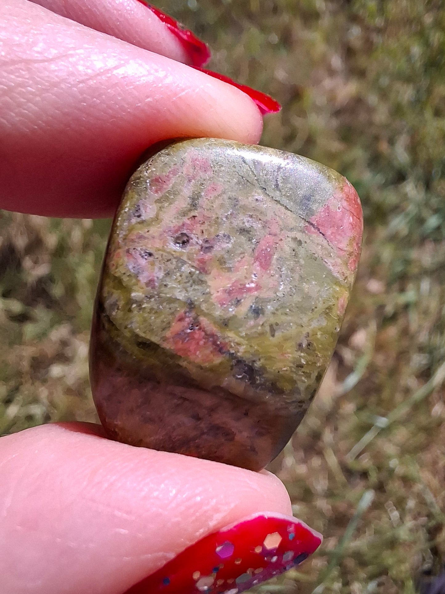 Unakite, Tumble Stone, Crystal (Ref: T186)