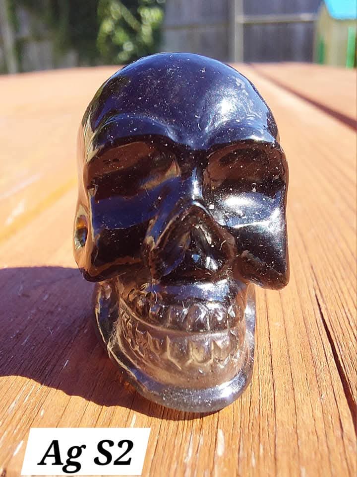 Agni Manitite SKULL Carving, Crystal (Ref: Ag S2)