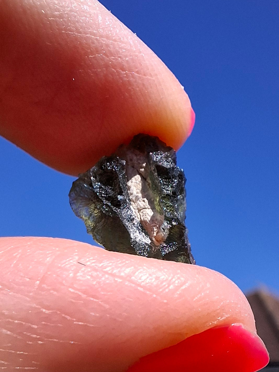 Moldavite Piece, 0.90g, Tektite (Ref: 1412)
