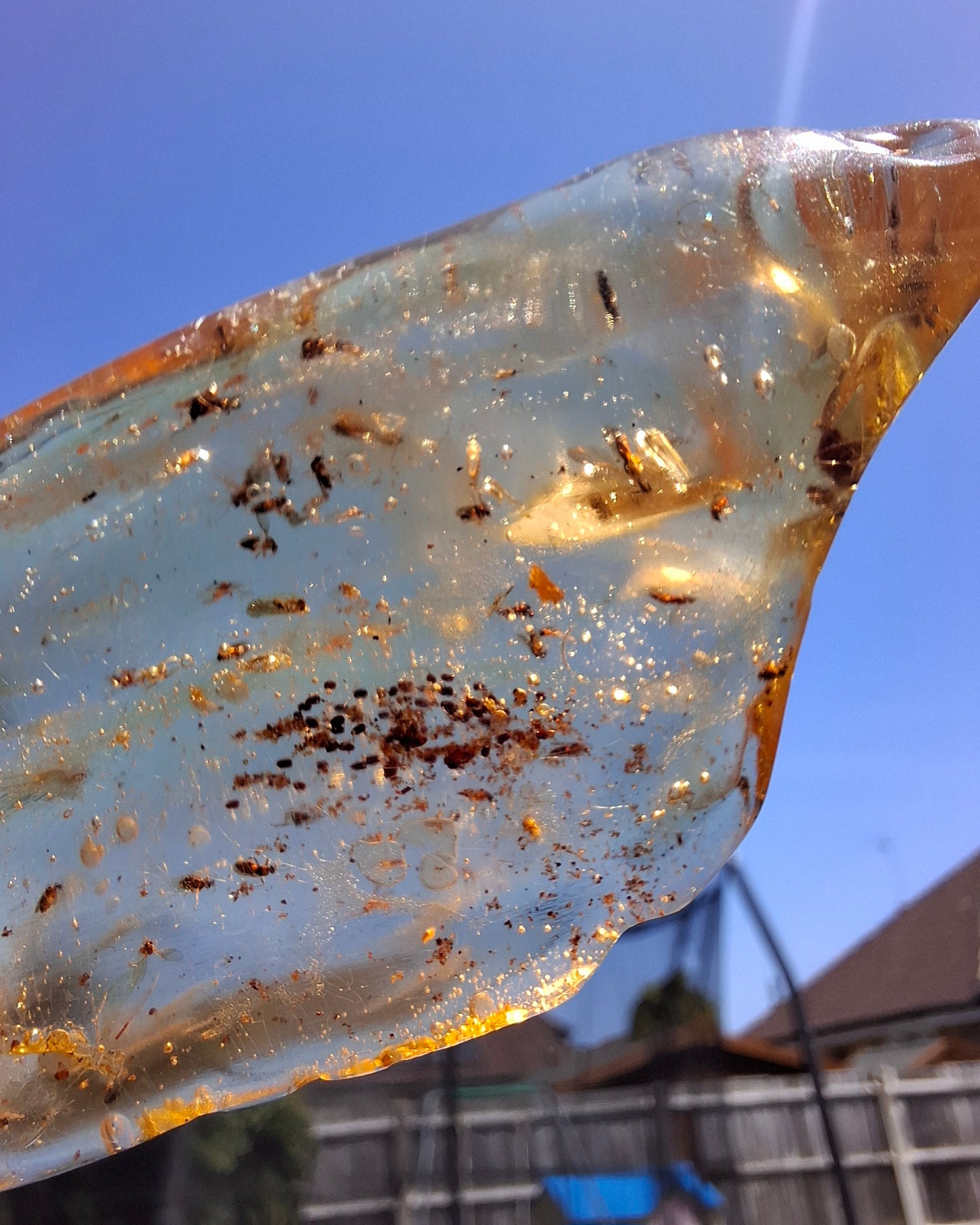 Copal Young Amber with INSECTS inside, 28.43g, Fossil (Ref: CA10)