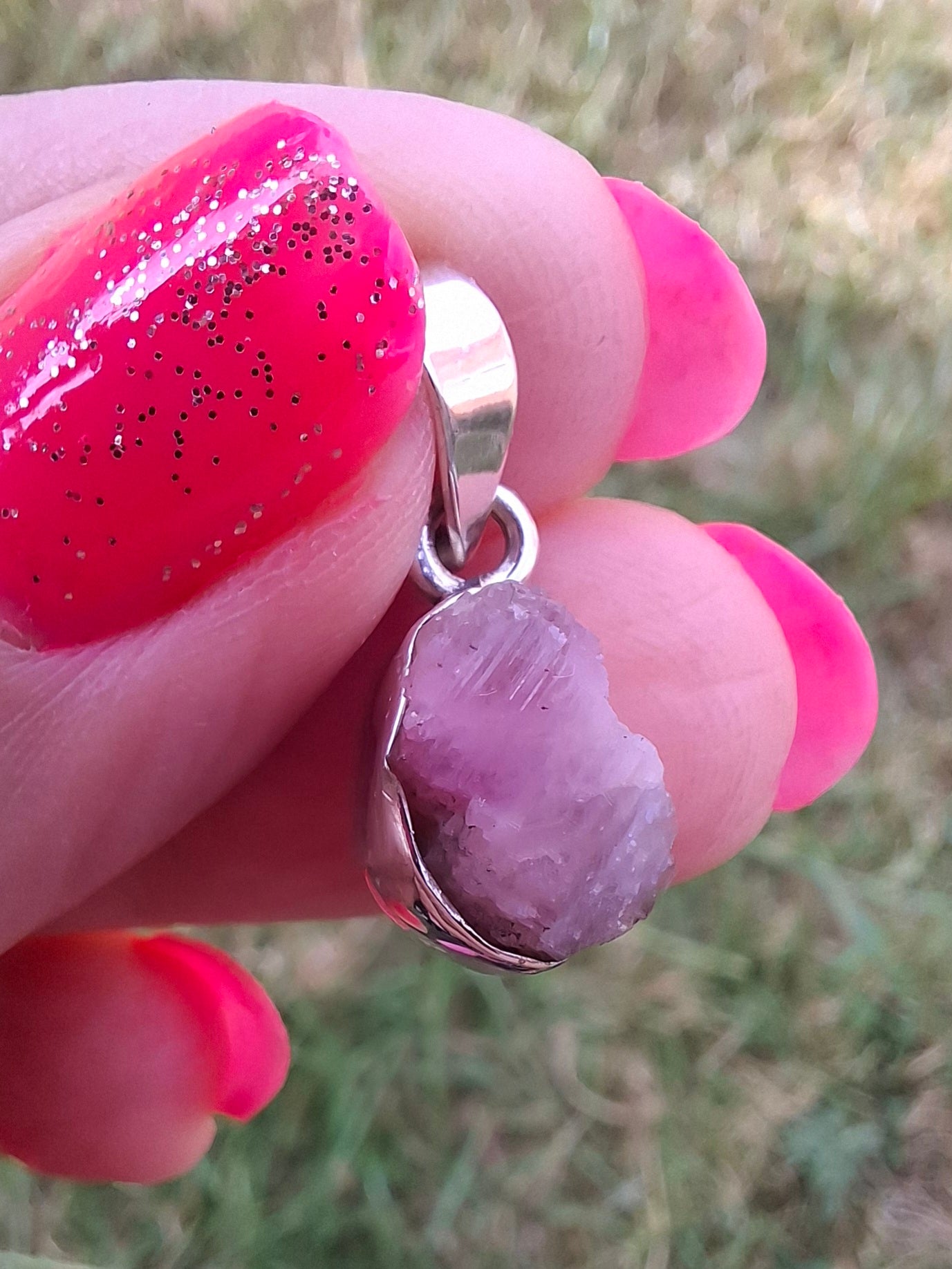 Pink Tourmaline Pendant, 925 Silver, Crystal (Ref: PT71)