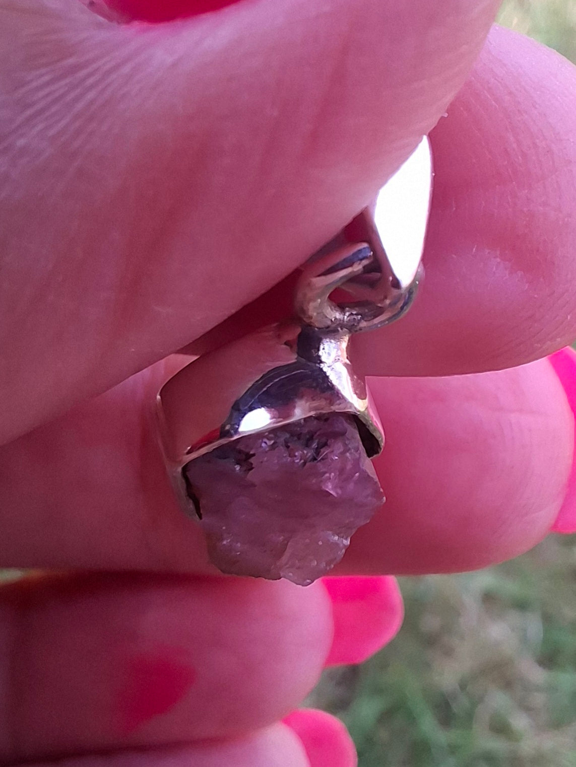 Pink Tourmaline Pendant, 925 Silver, Crystal (Ref: PT79)