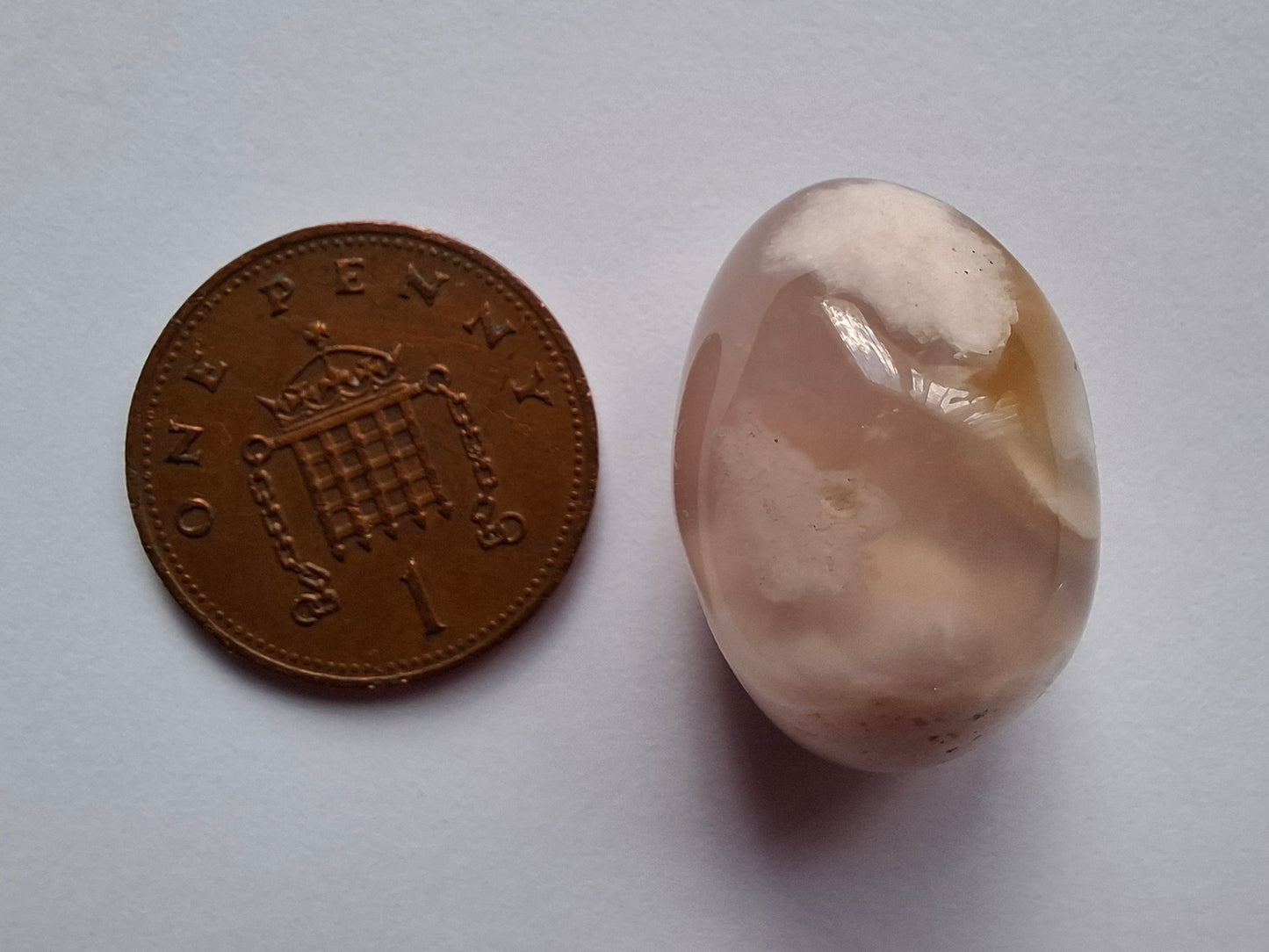 Flower Agate, Tumble Stone, Crystal (Ref: T76)