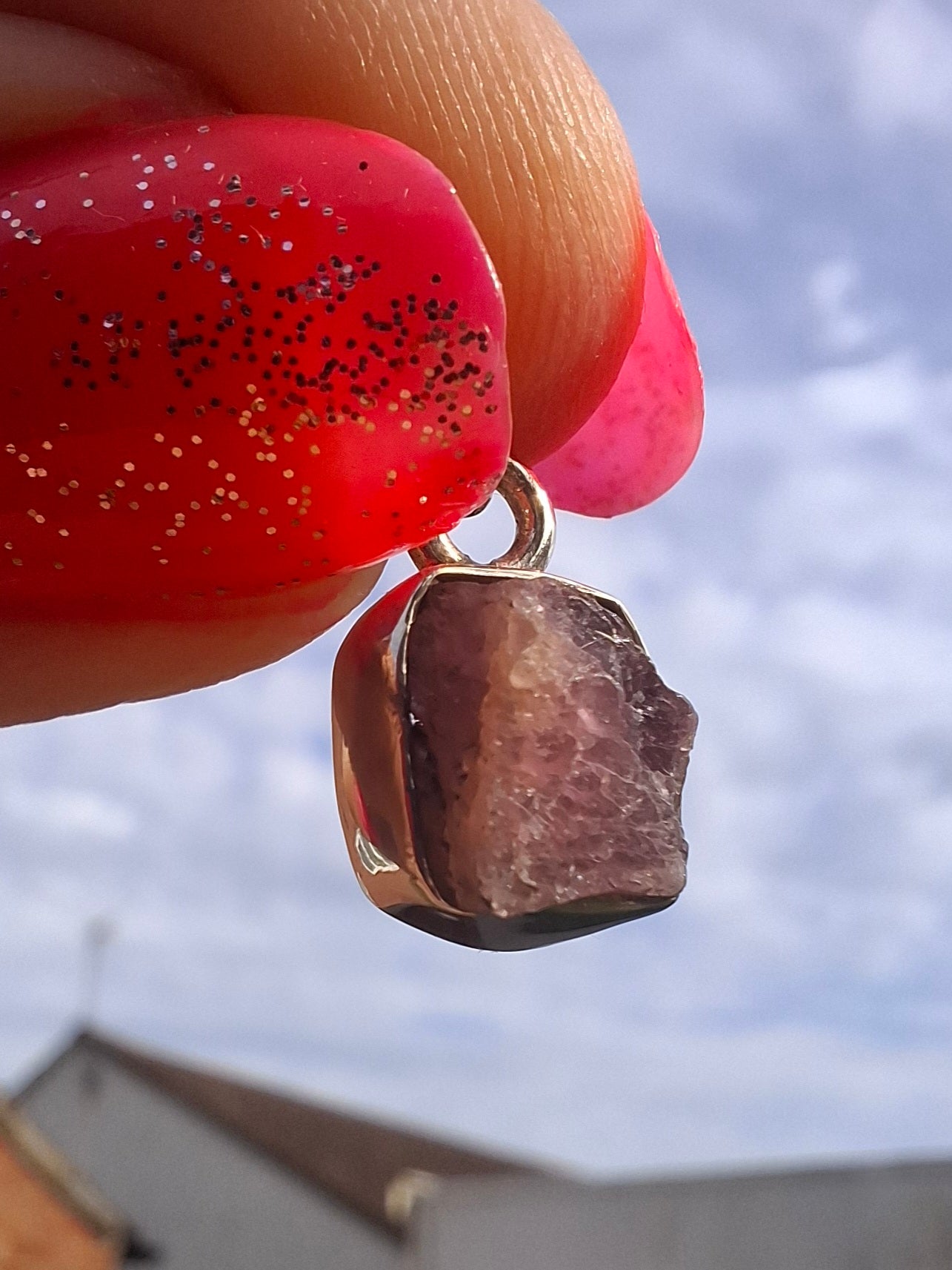 Pink Tourmaline Pendant, 925 Silver, Crystal (Ref: PT76)