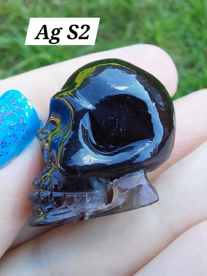 Agni Manitite SKULL Carving, Crystal (Ref: Ag S2)