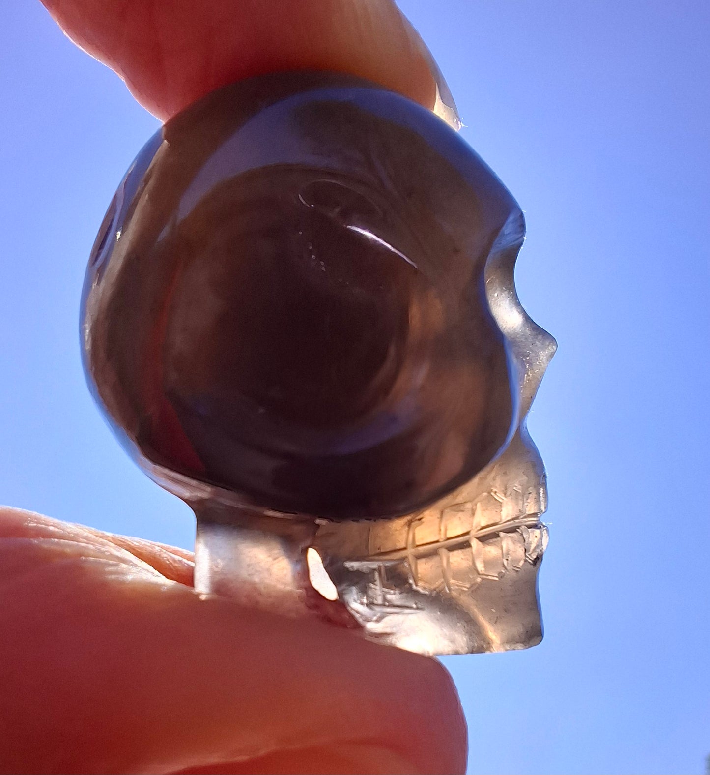 Agni Manitite SKULL Carving, 14.54g, Crystal (Ref: Ag S5)