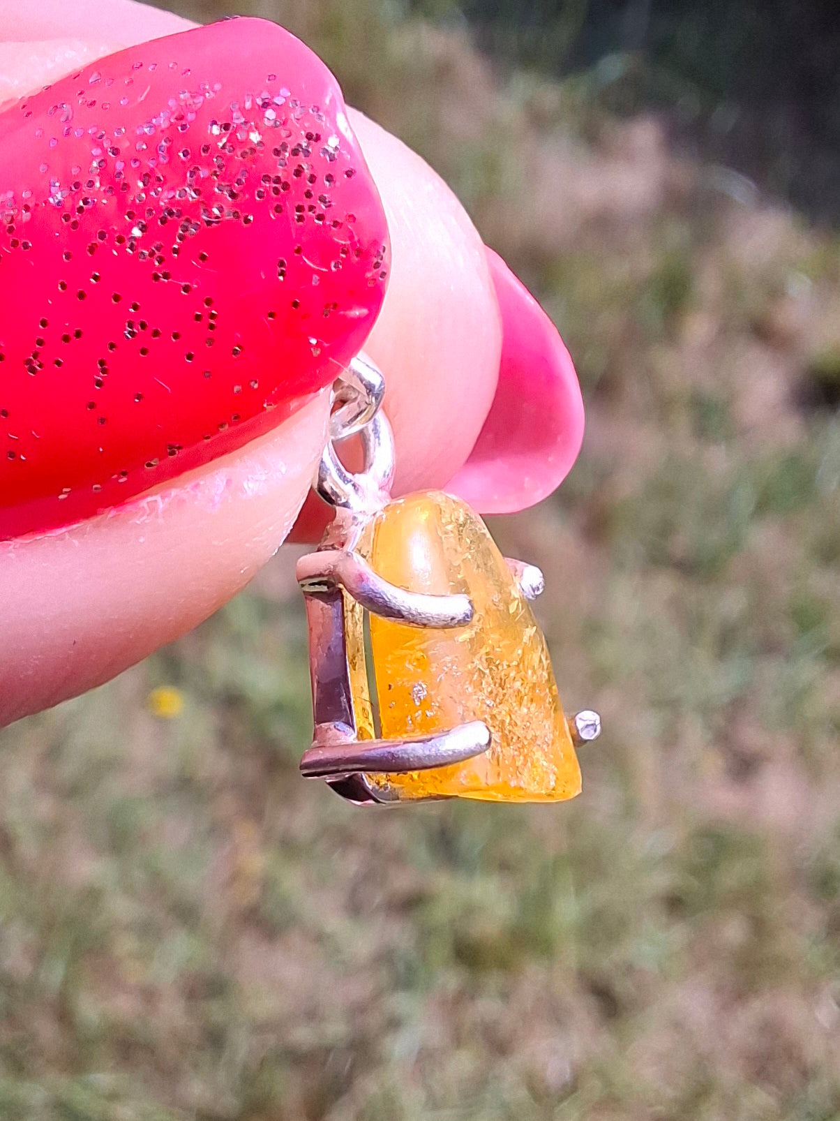 Baltic Amber Pendant, 925 Silver, Fossil (Ref: AP19)