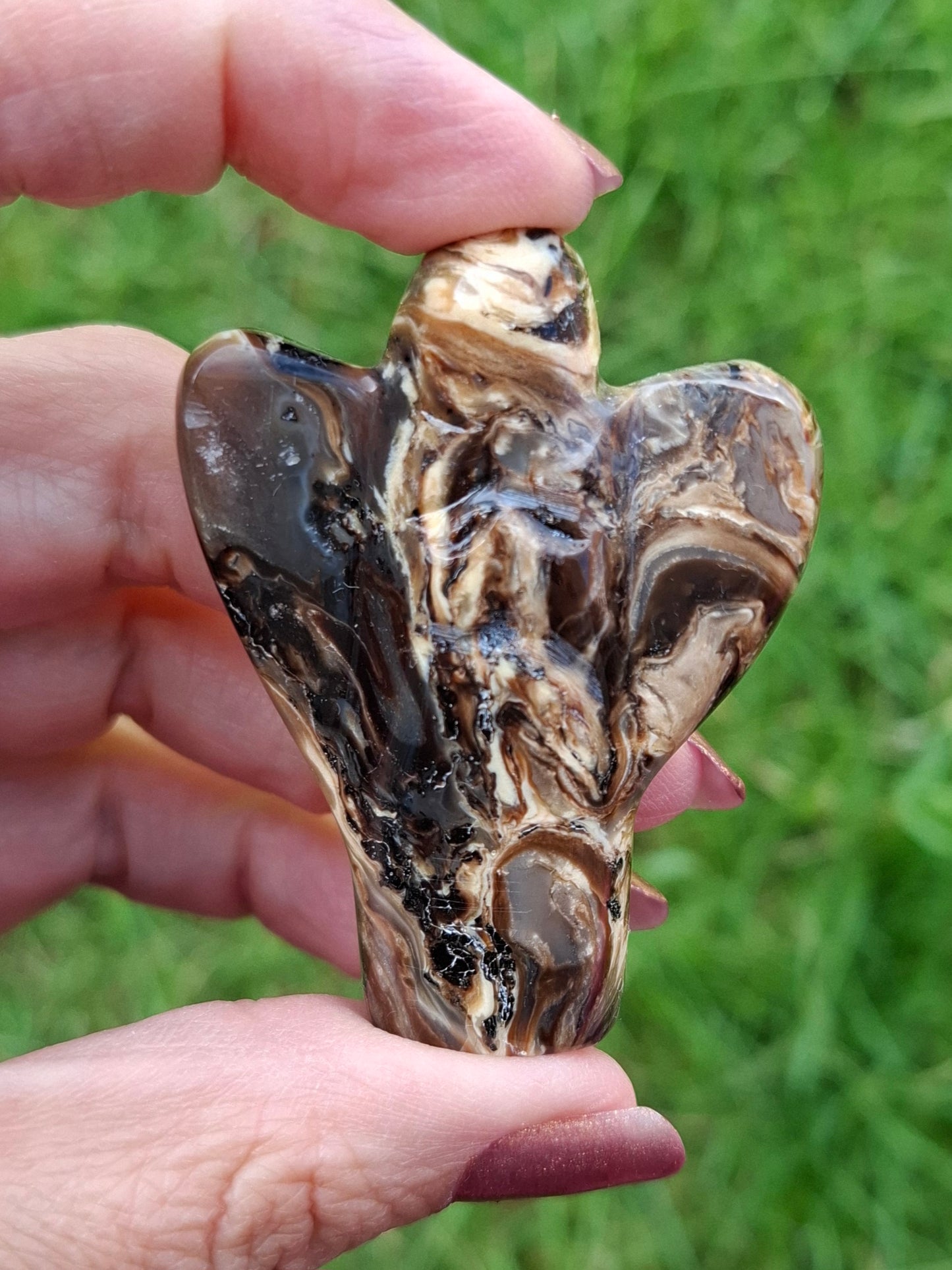 Red Amber Angel, 15.65g, Carving, Fossil (Ref: AA4)