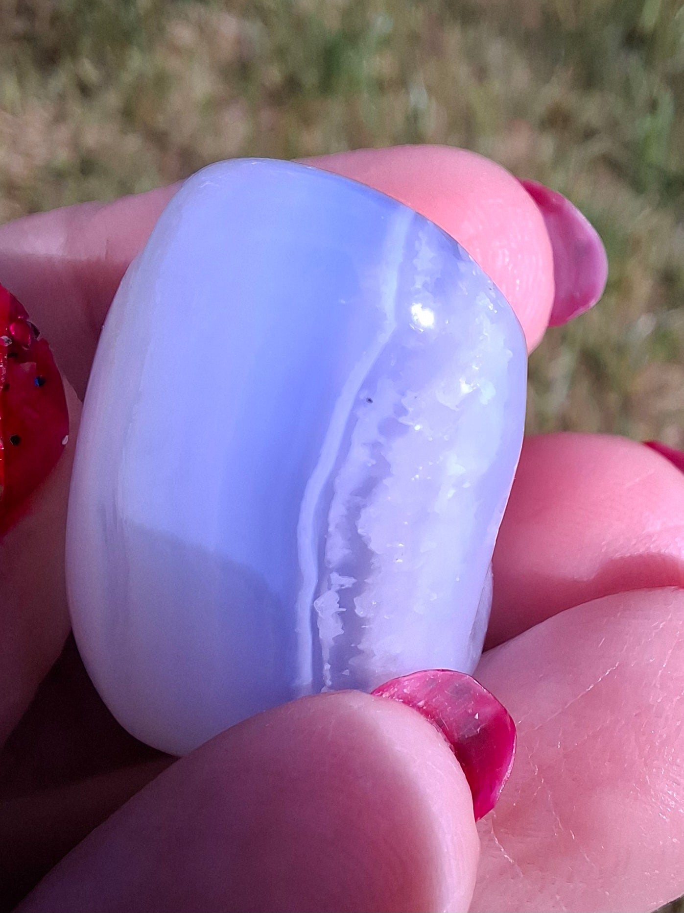 Blue Lace Agate, Tumble Stone, Crystal (Ref: T146)