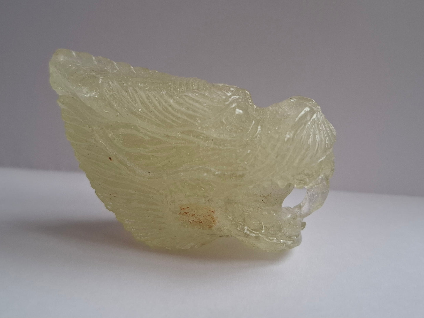 Libyan Desert Glass DRAGON HEAD Carving, 75.84g, Tektite (Ref: Dragon1)
