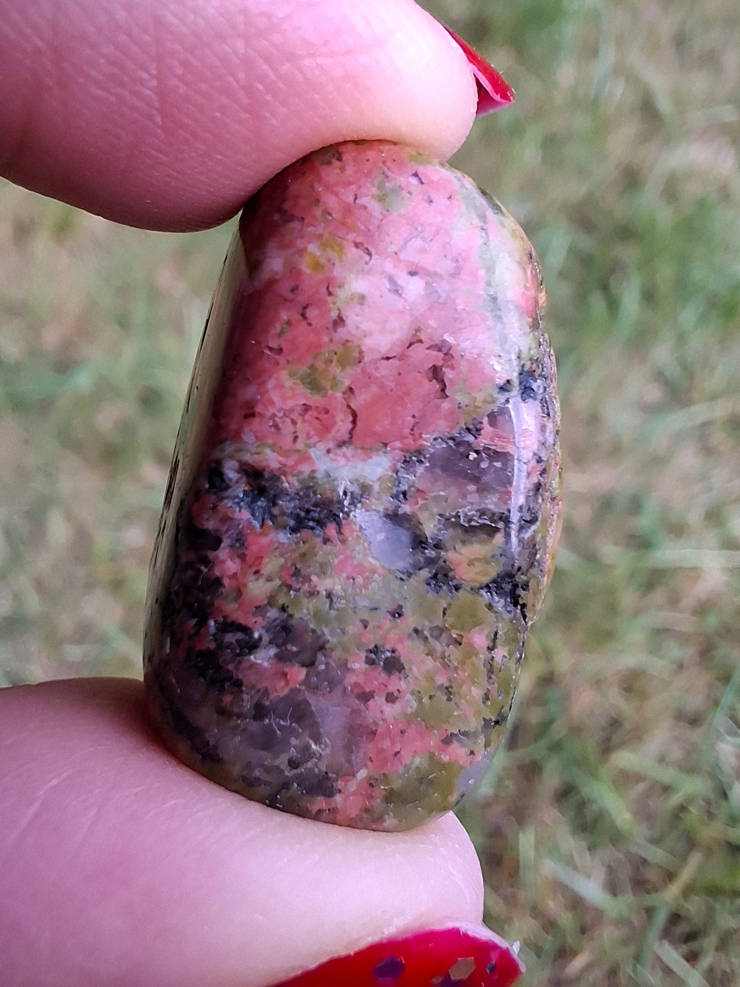 Unakite, Tumble Stone, Crystal (Ref: T179)