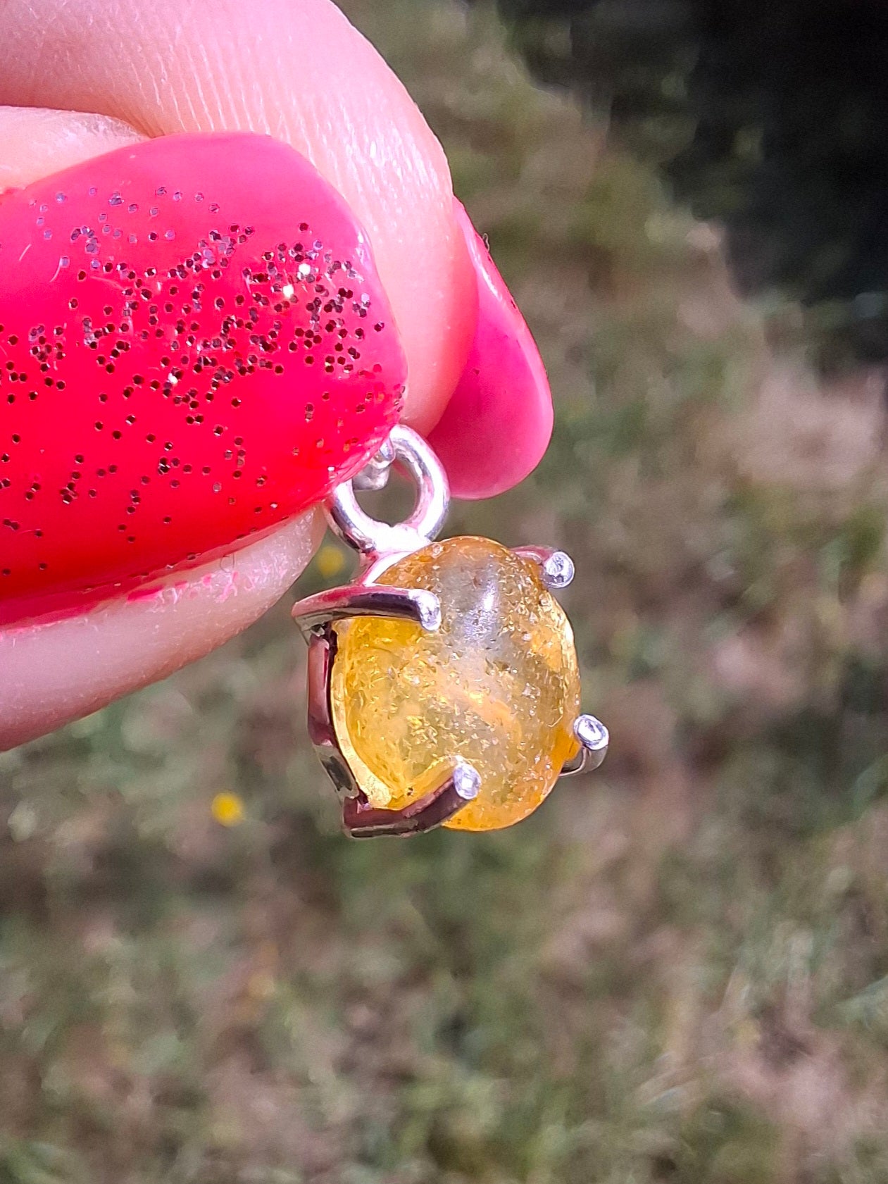 Baltic Amber Pendant, 925 Silver, Fossil (Ref: Ap15)