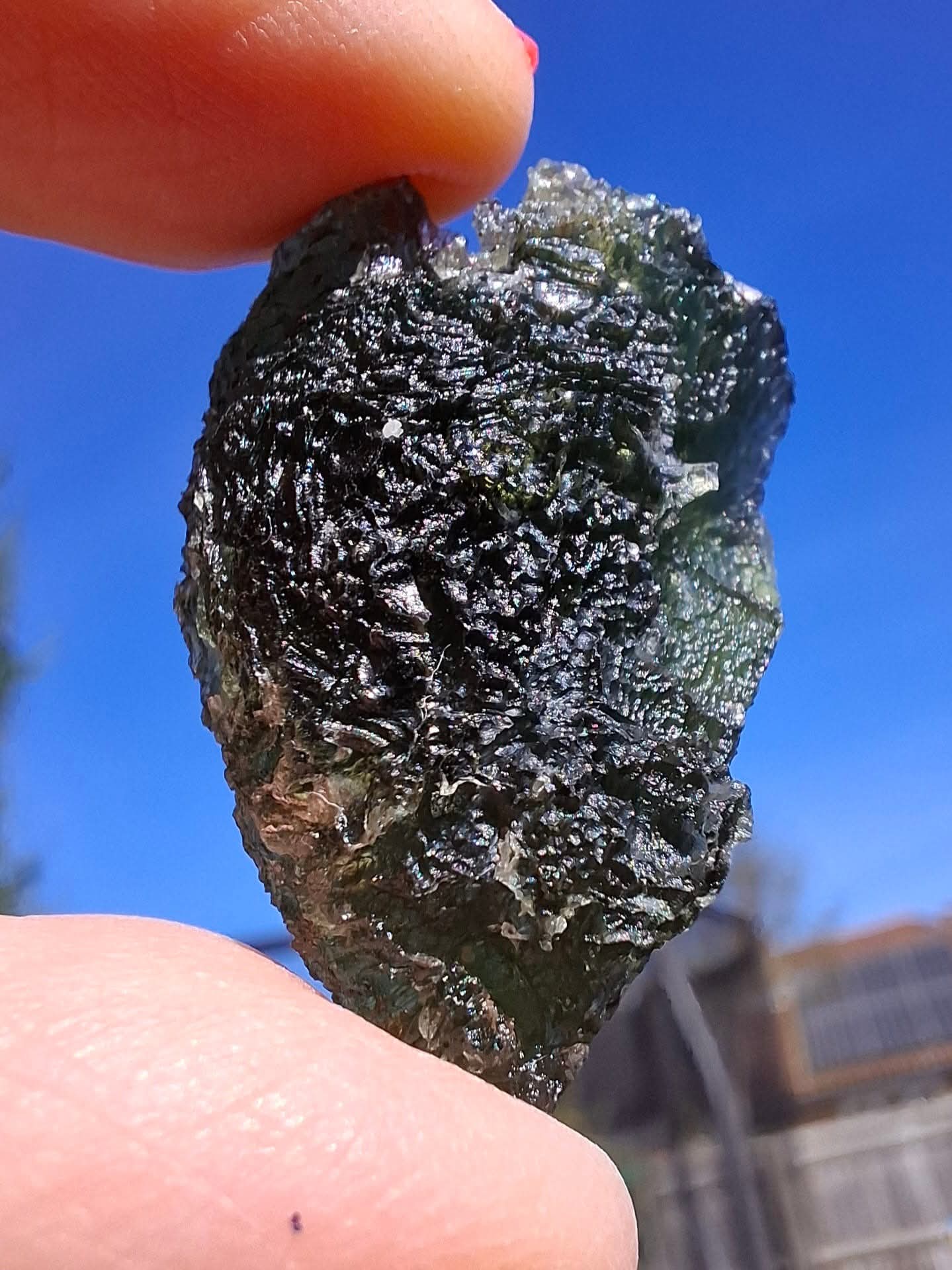 Moldavite Piece, JAKULE, 10.05g, Tektite (Ref: 1174)