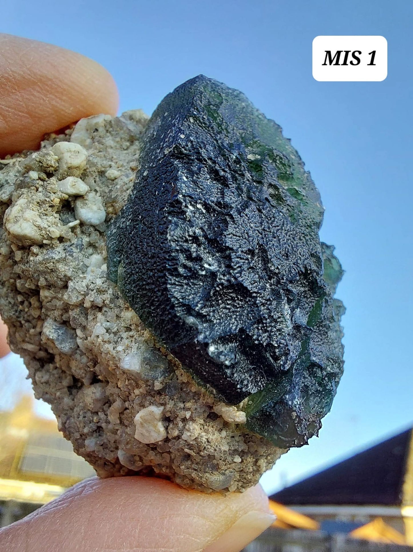 Moldavite In-Situ (in matrix), Besednice, Est-13g, Tektite (Ref: MIS1)
