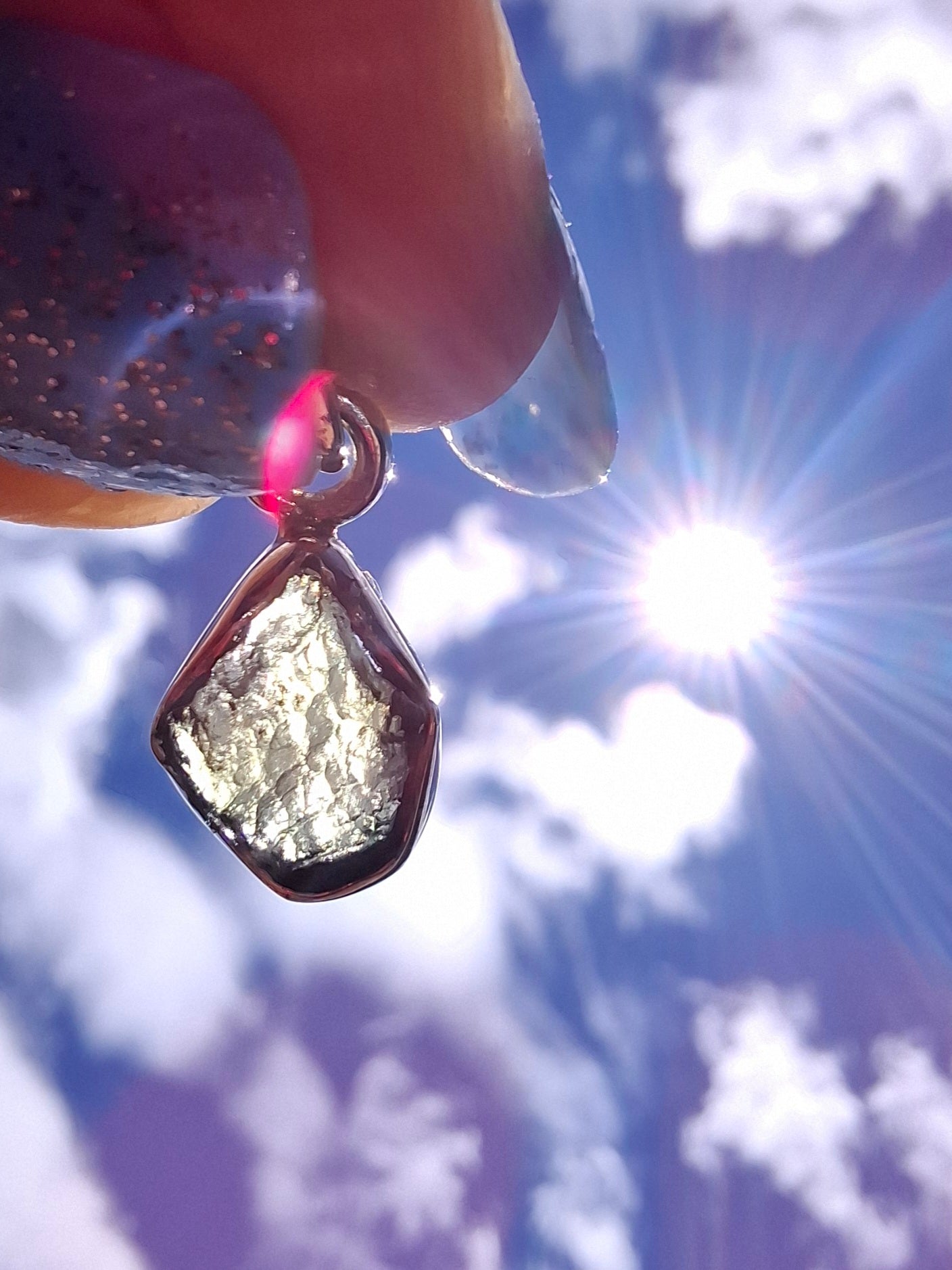 Moldavite Pendant, 925 Silver, Tektite (Ref: P88)