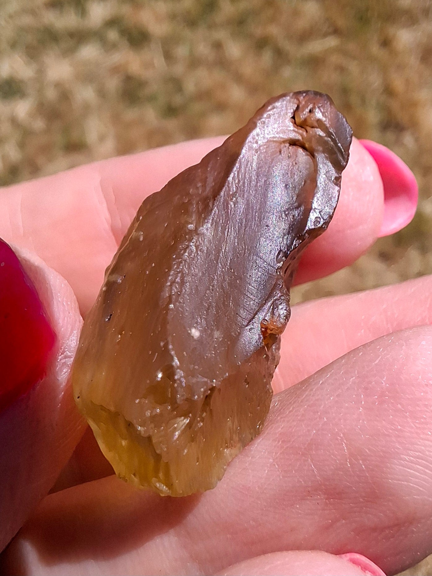 Libyan Desert Glass (darker) Piece, 7.36g, Tektite (Ref: L1357)