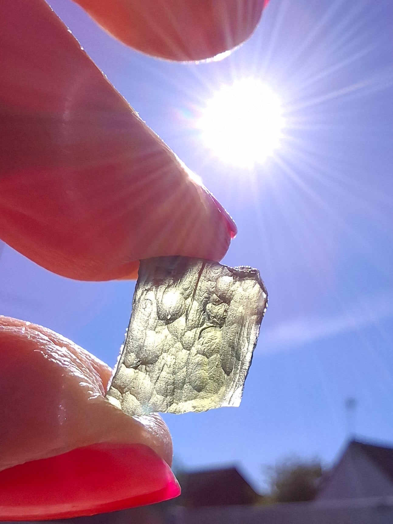 Moldavite Piece, 0.86g, Tektite (Ref: 1406)