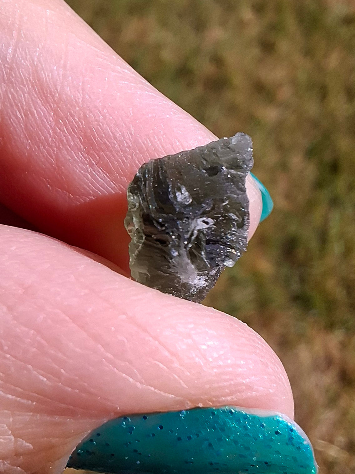 Moldavite Piece, 0.92g, Tektite (Ref: 1418)