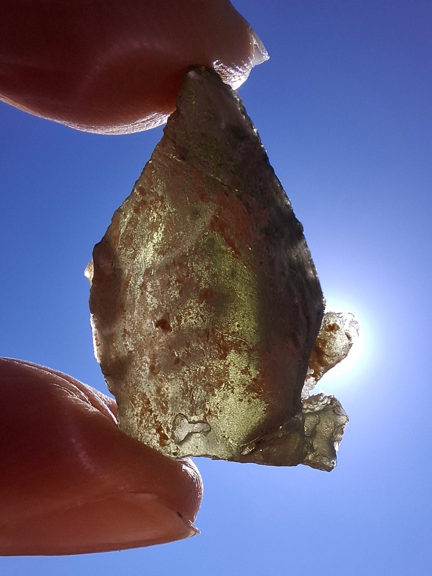 Moldavite Piece, SNOWFLAKE, FROSTED, BARTOCHOV, 3.47g, Tektite (Ref: 1368)