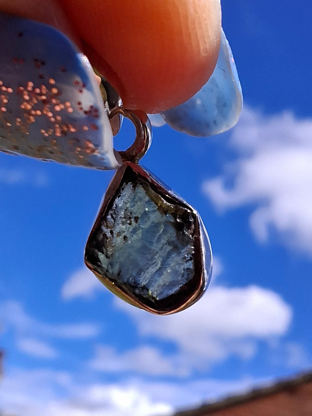 Moldavite Pendant, 925 Silver, Tektite (Ref: P88)