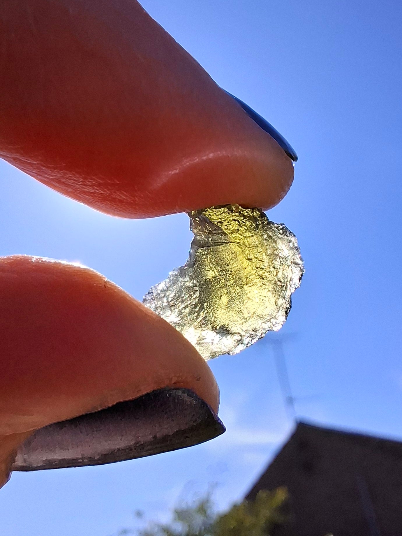 Moldavite Piece, 0.81g, Tektite (Ref: 1400)