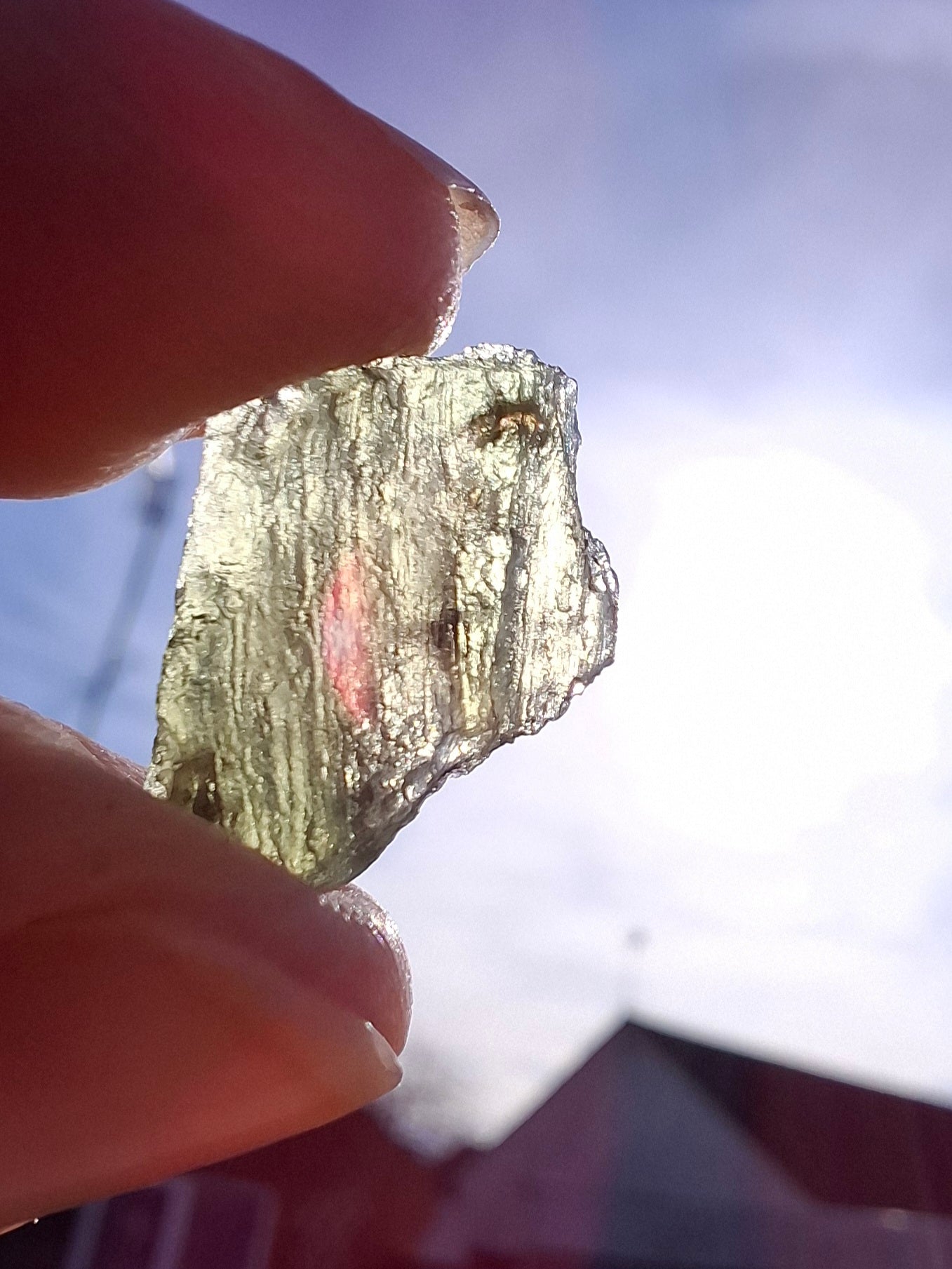 Moldavite Piece, 0.82g, Tektite (Ref: 1332)