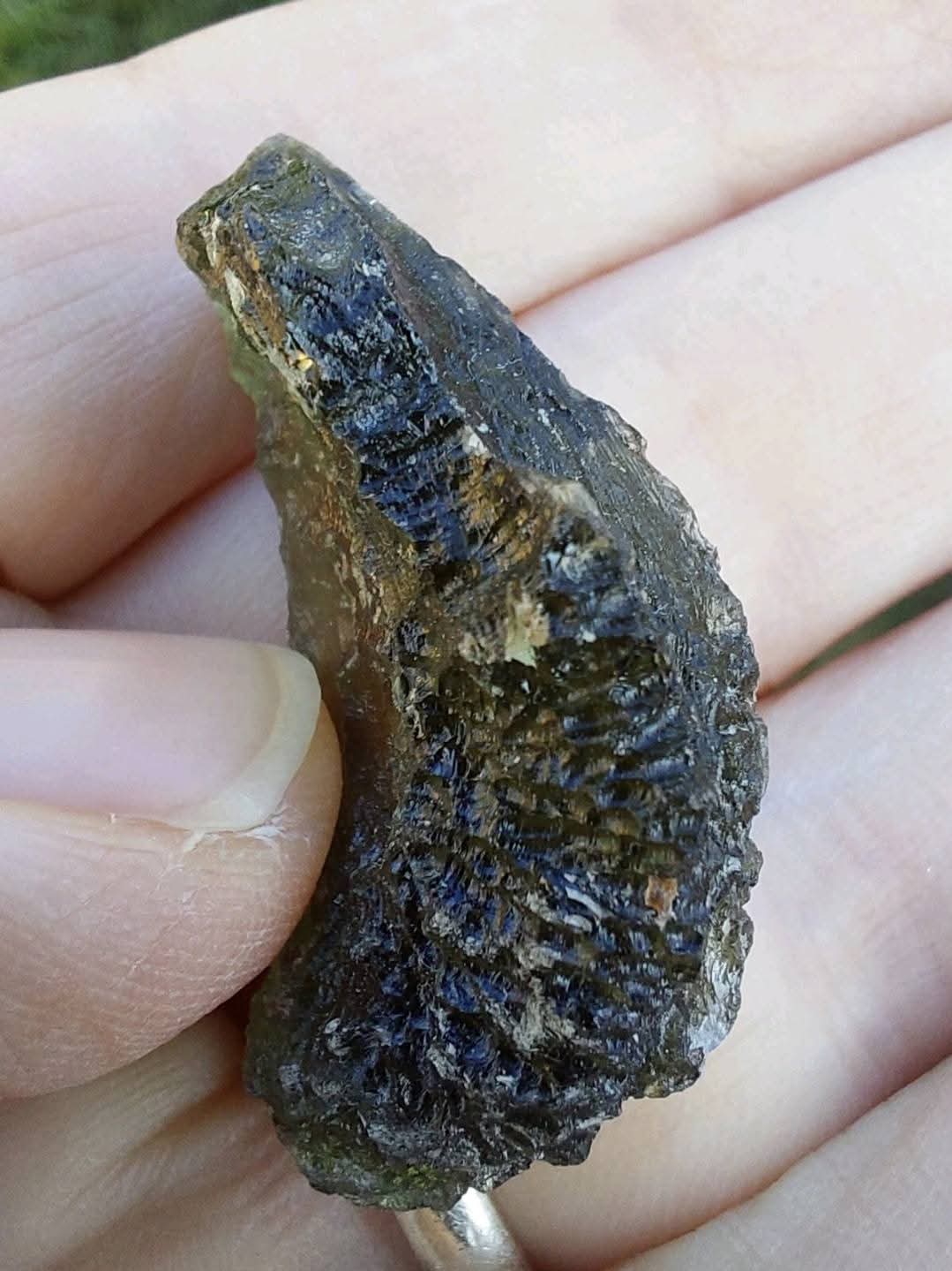 Moldavite Piece, CHLUM, 7.54g, Tektite (Ref: 1048)