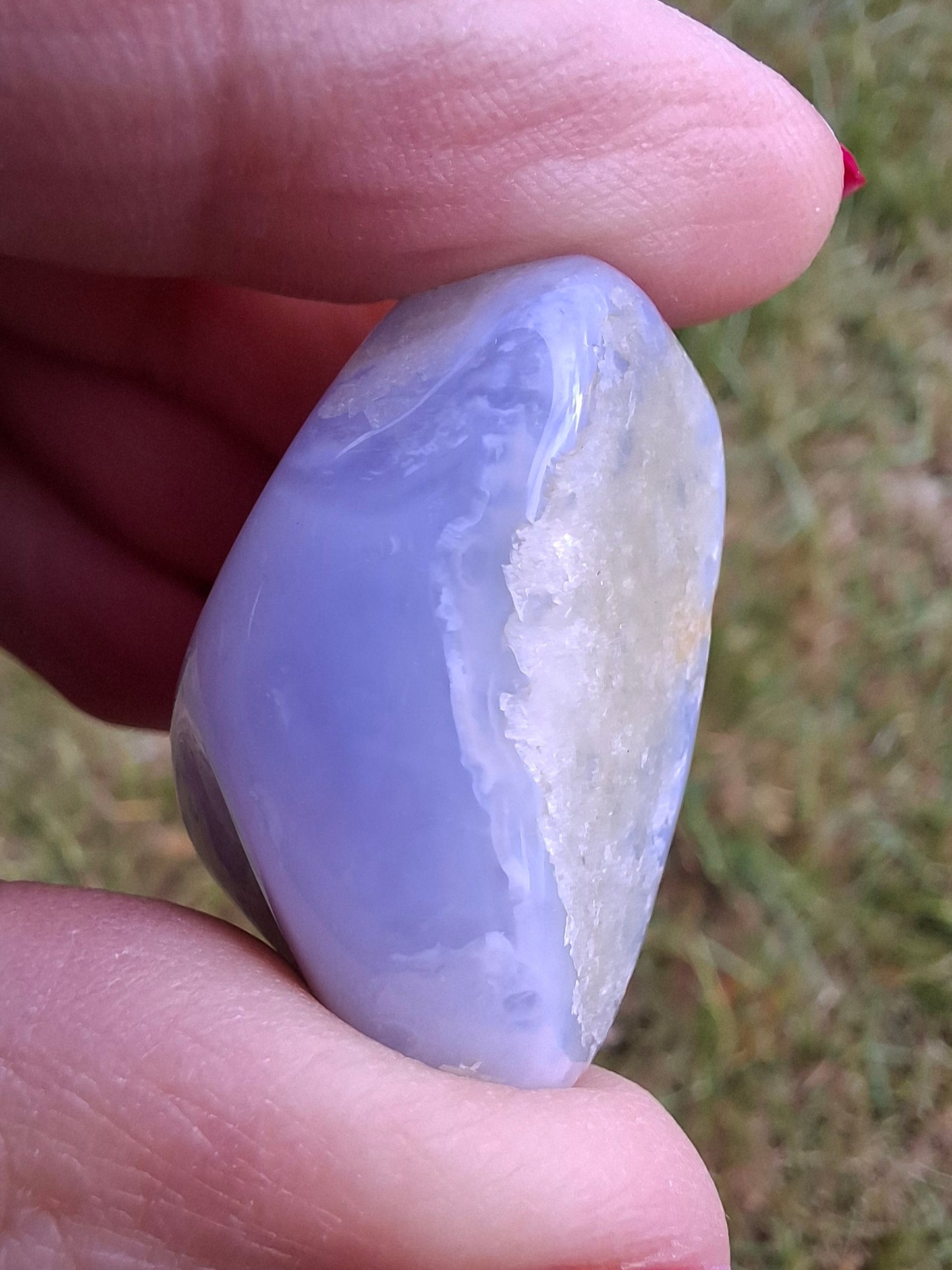 Blue Lace Agate, Tumble Stone, Crystal (Ref: T138)