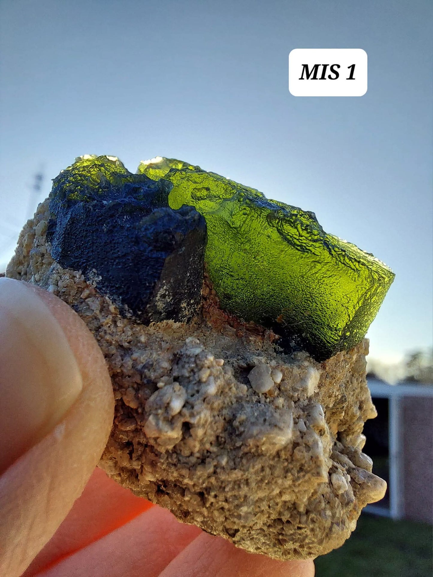 Moldavite In-Situ (in matrix), Besednice, Est-13g, Tektite (Ref: MIS1)