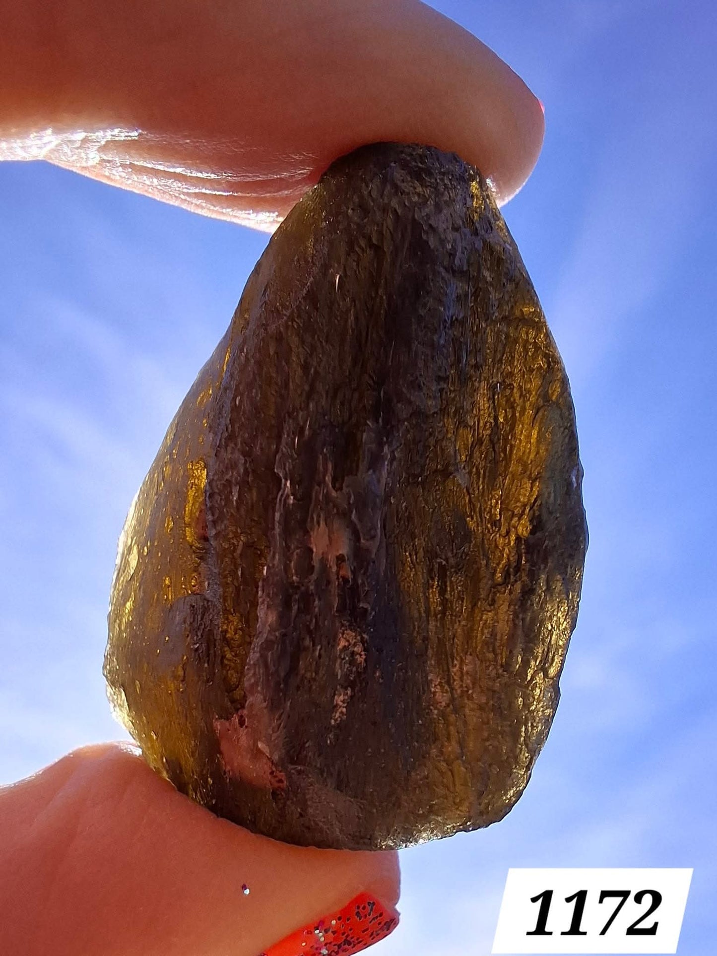 Moldavite Piece, JAKULE, 18.55g, Tektite (Ref: 1172)