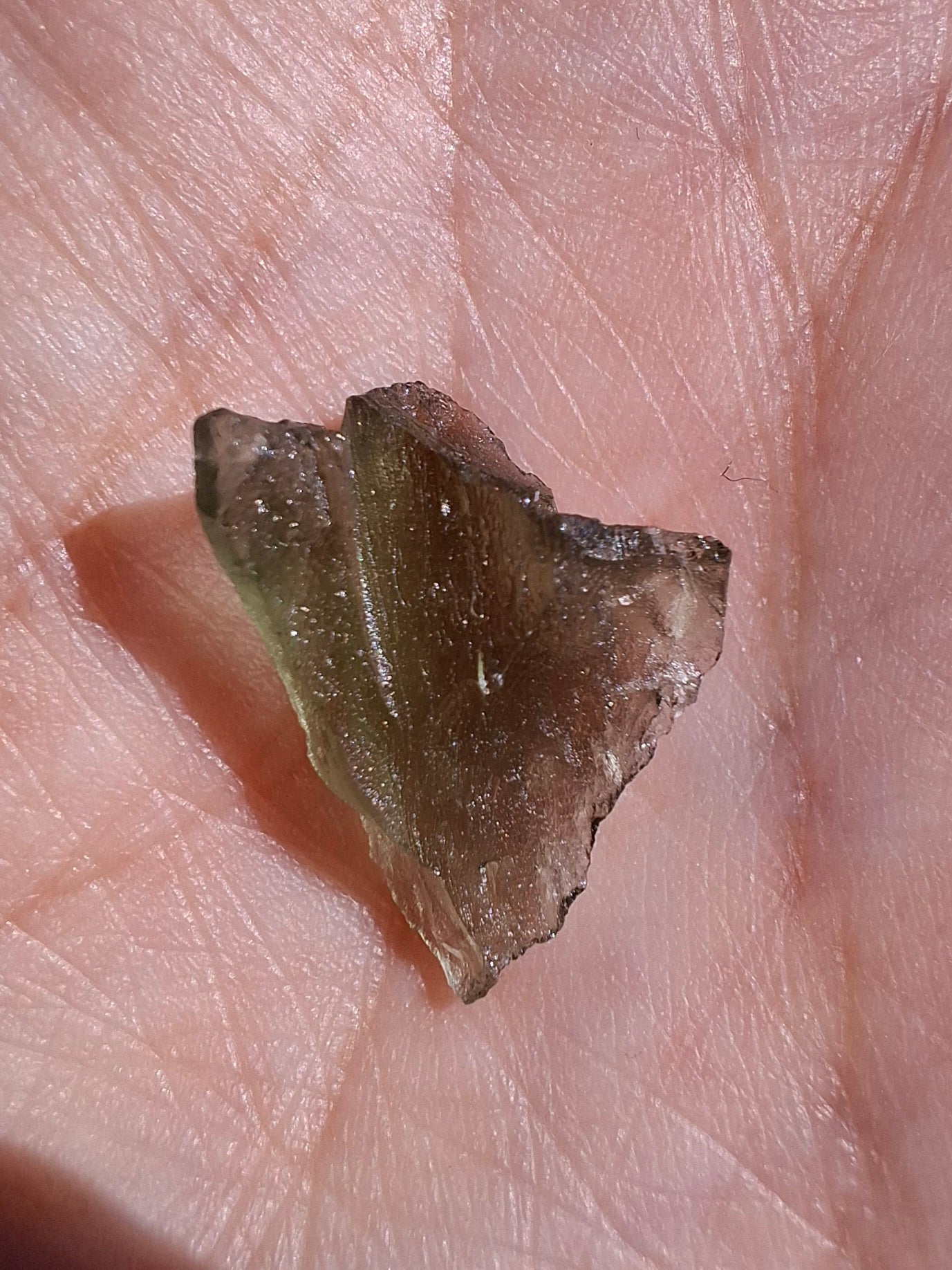 Moldavite Piece, 0.87g, Tektite (Ref: 1477)