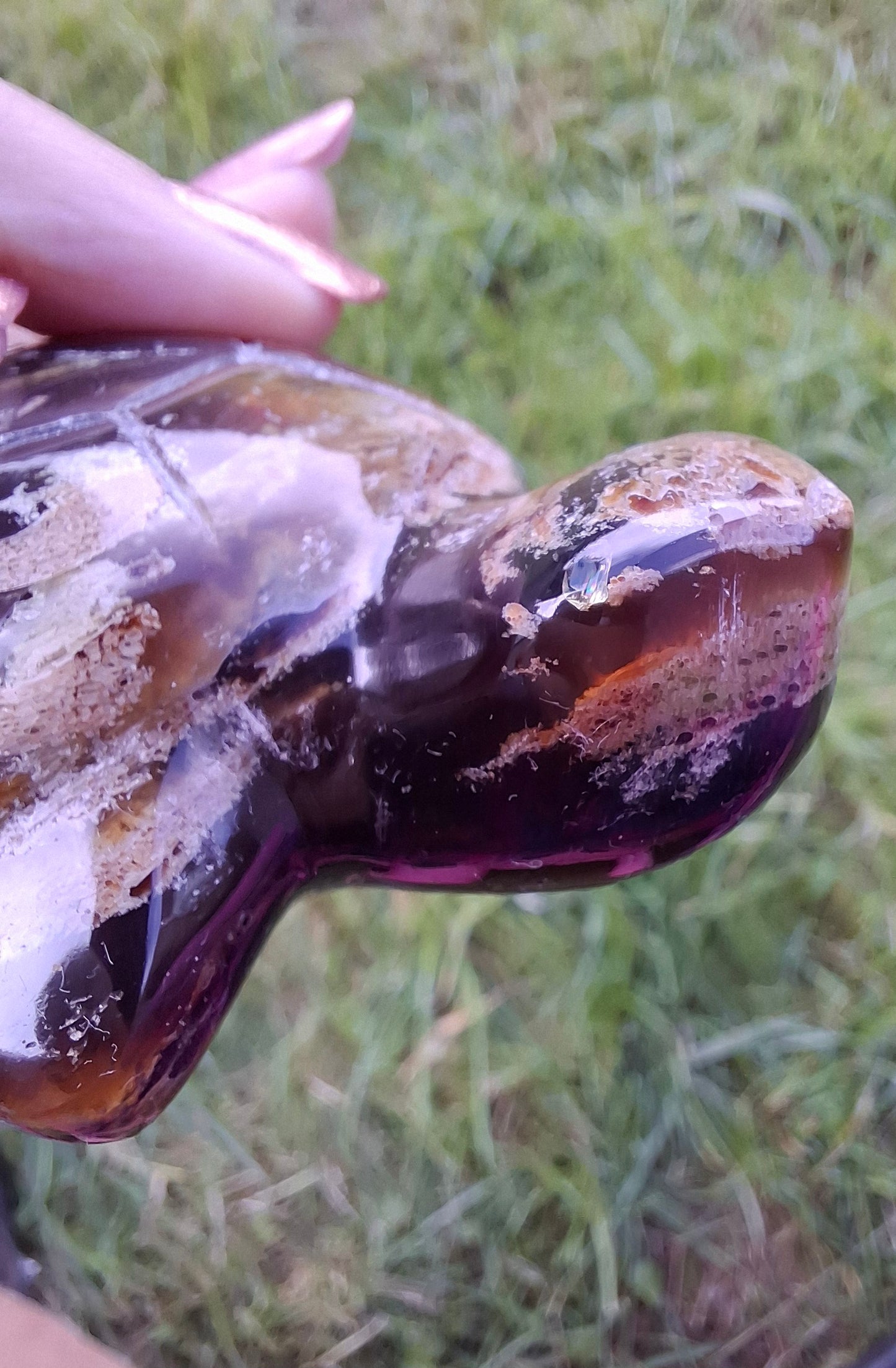 Red Amber Turtle, 56.87g, Carving, Fossil (Ref:TT7)