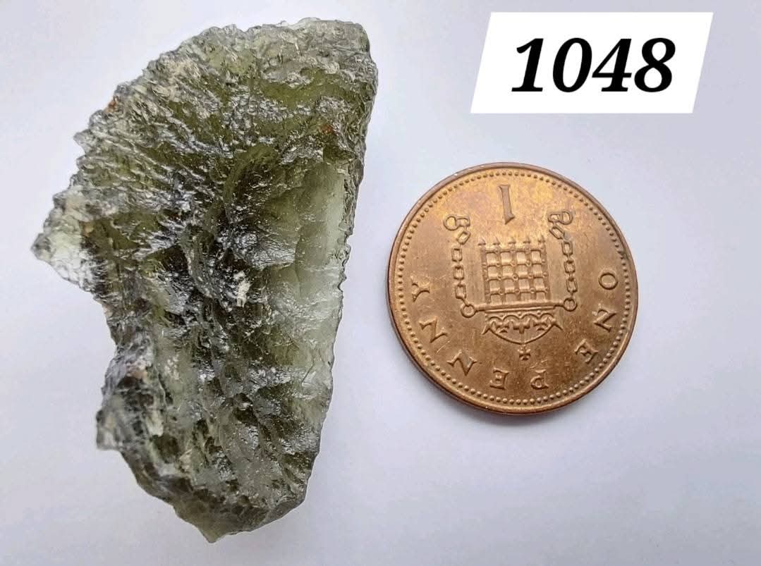 Moldavite Piece, CHLUM, 7.54g, Tektite (Ref: 1048)