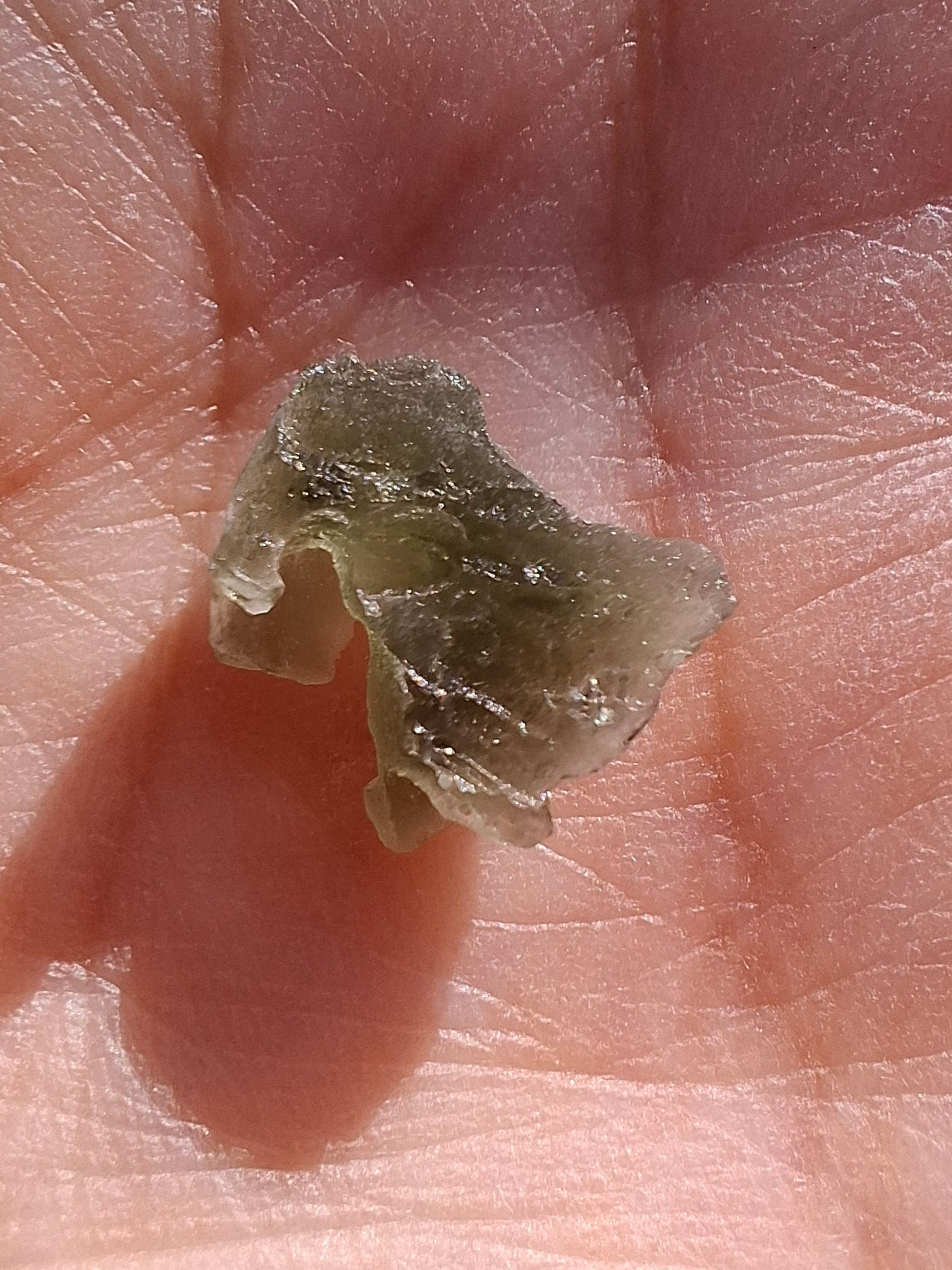 Moldavite Piece, 0.45g, Tektite (Ref: 1444)