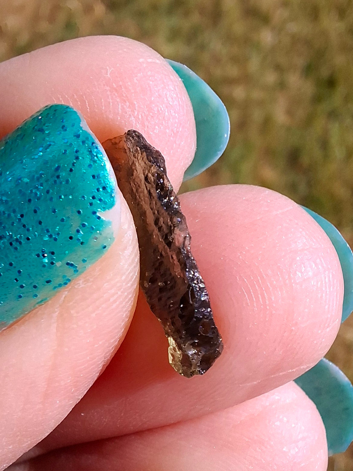 Moldavite Piece, 0.44g, Tektite (Ref: 1420)