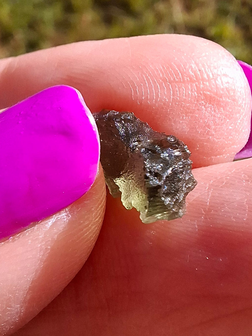 Moldavite small Piece, 0.39g, Tektite (Ref: 1431)
