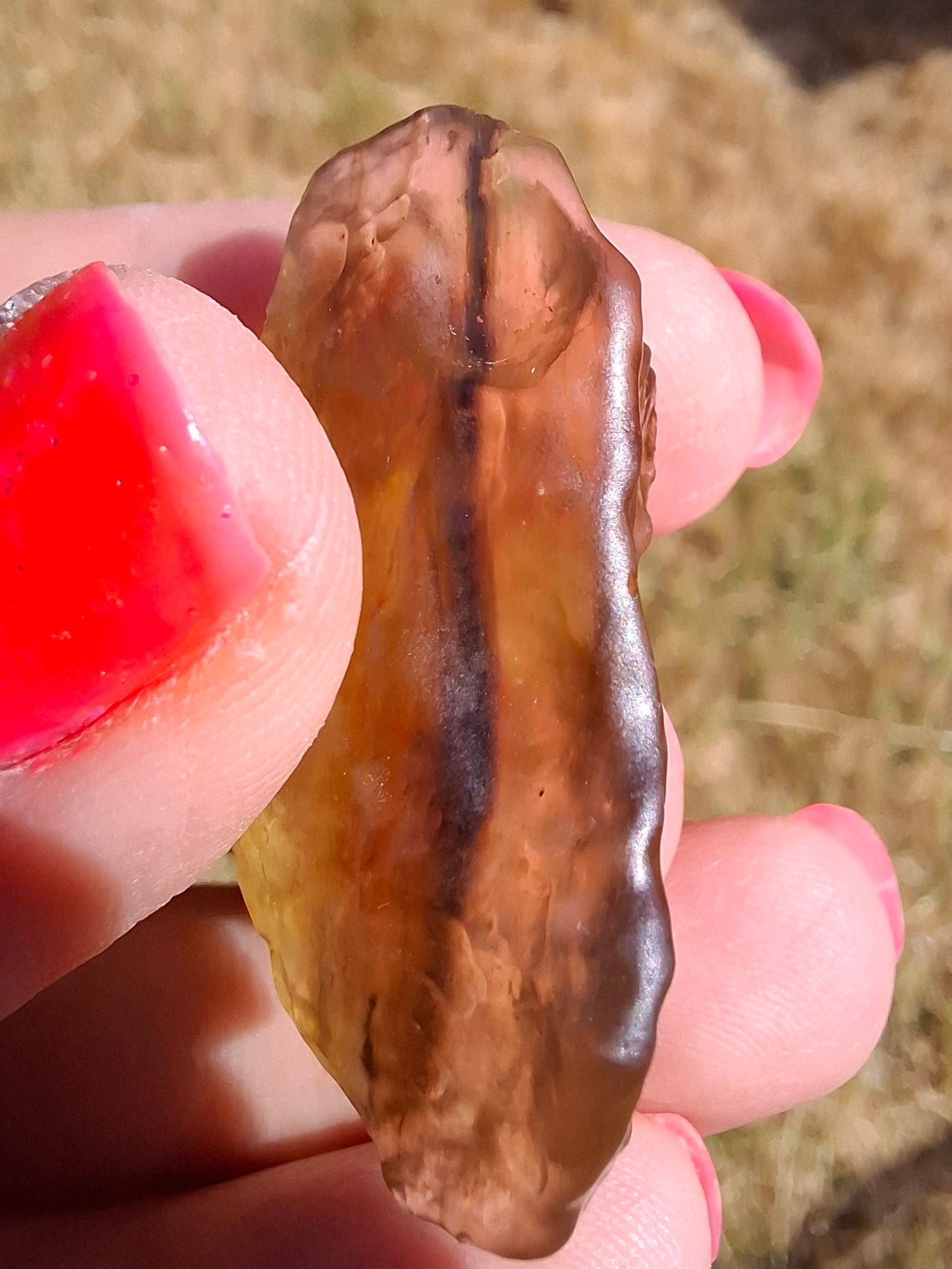 Libyan Desert Glass (darker) Piece, 8.76g, Tektite (Ref: L1367)