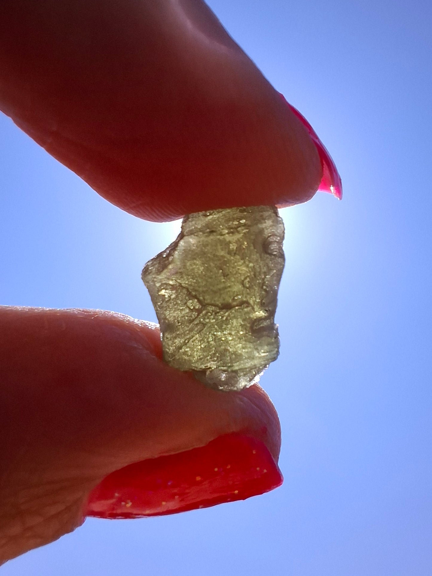 Moldavite Piece, SNOWFLAKE, FROSTED, BRUSNA, Tektite (Ref: 1493)