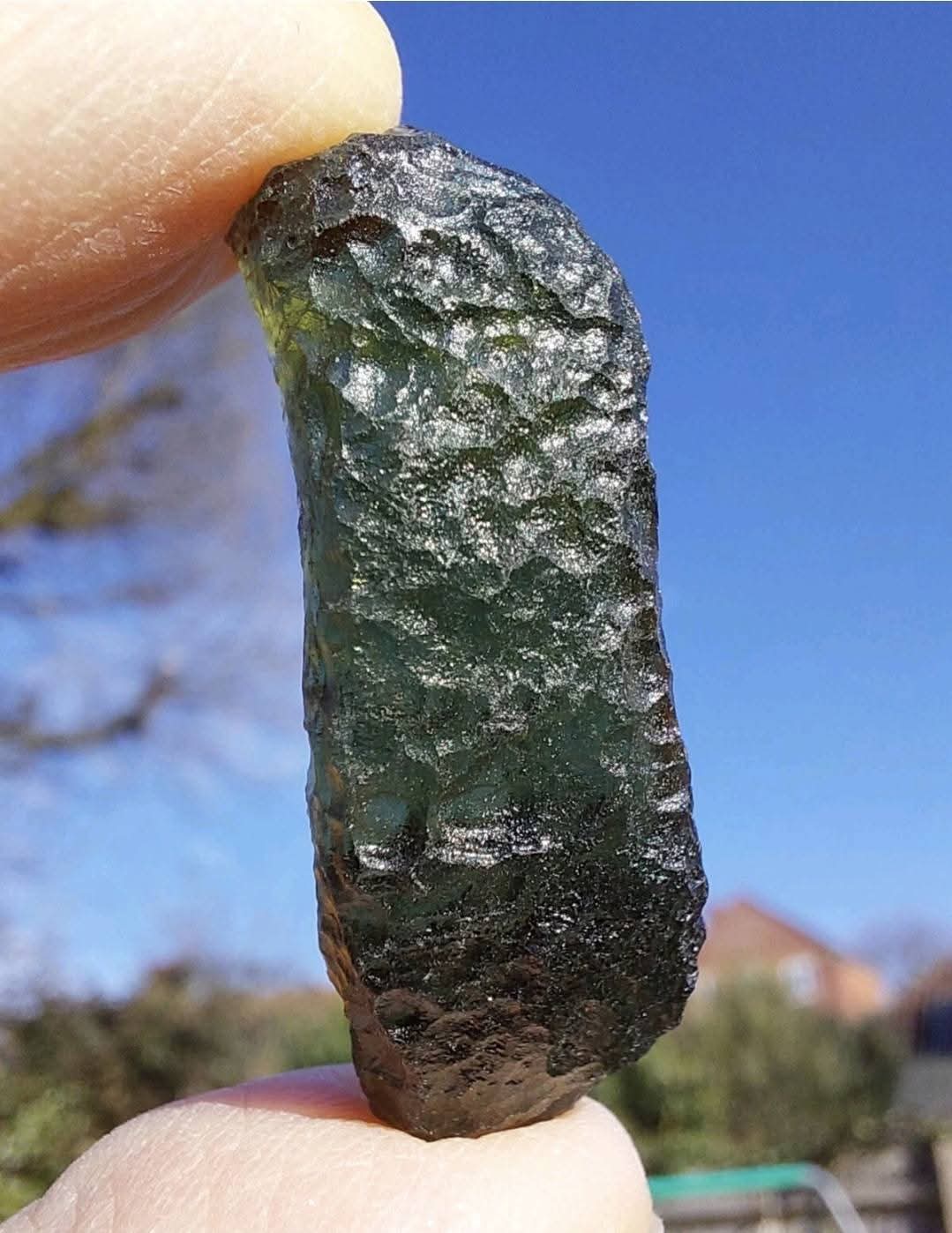 Moldavite Piece, NESMEN, 5.24g, Tektite (Ref: 1049)