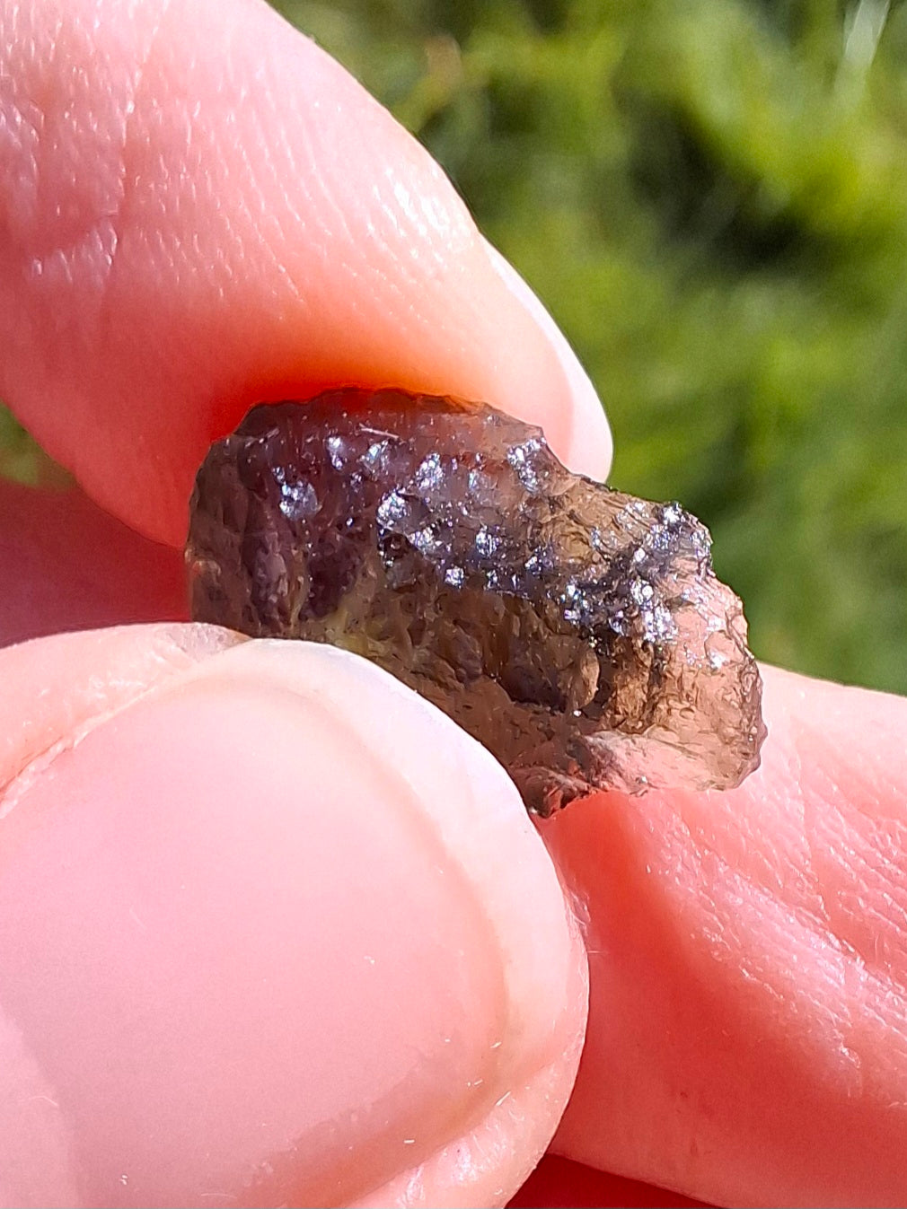 DRILLED, Moldavite Piece, 1.07g, Tektite (Ref: D30)