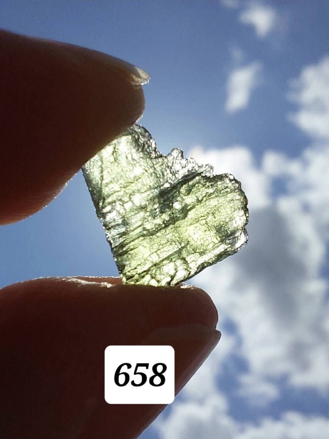 Moldavite Piece, 0.60g, Tektite (Ref: 658)
