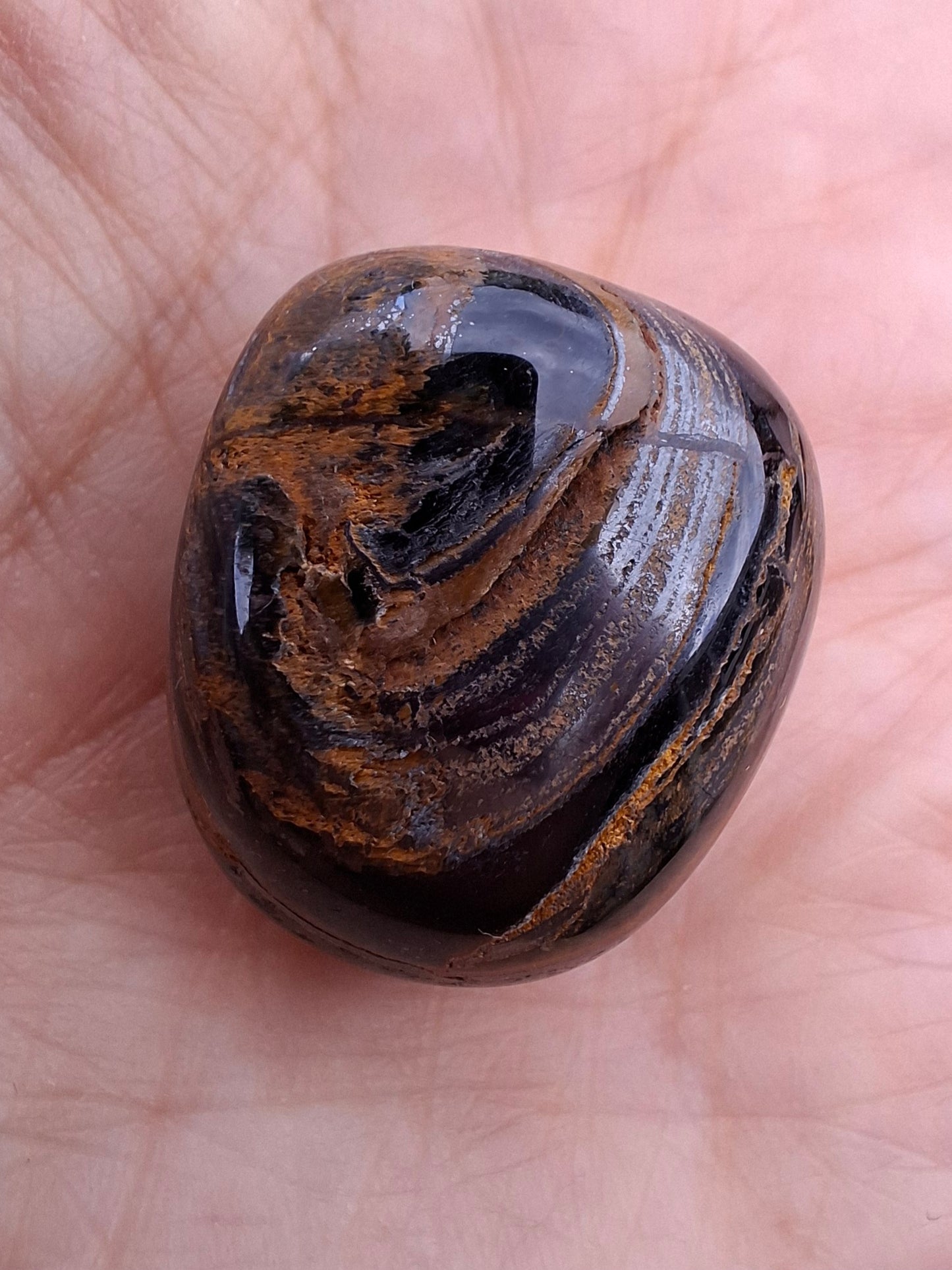 Blue Tigers Eye, Tumble Stone, Crystal (Ref: T24)