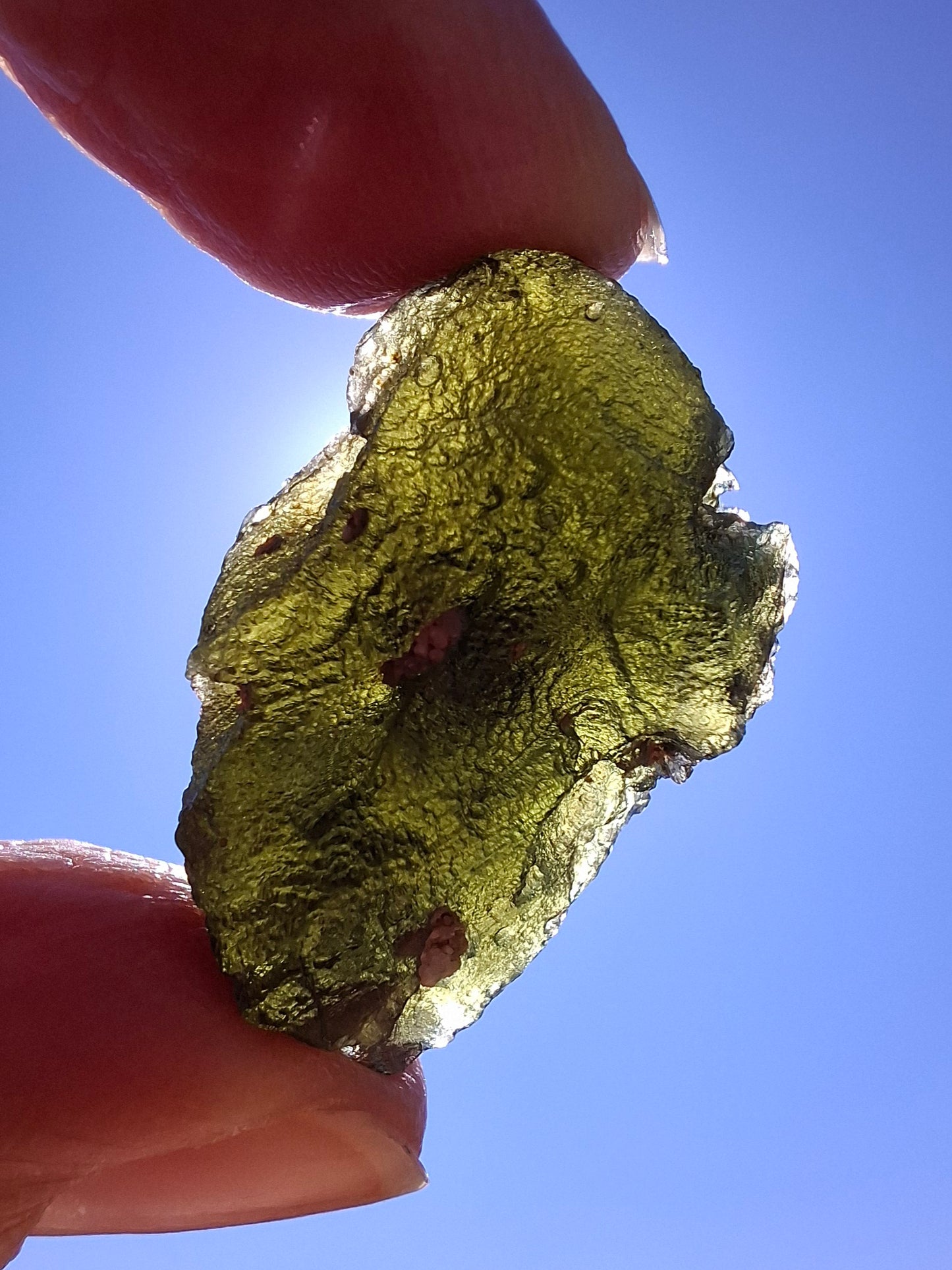 Moldavite Piece, NESMEN HURKA, 8.81g, Tektite (Ref: 978)