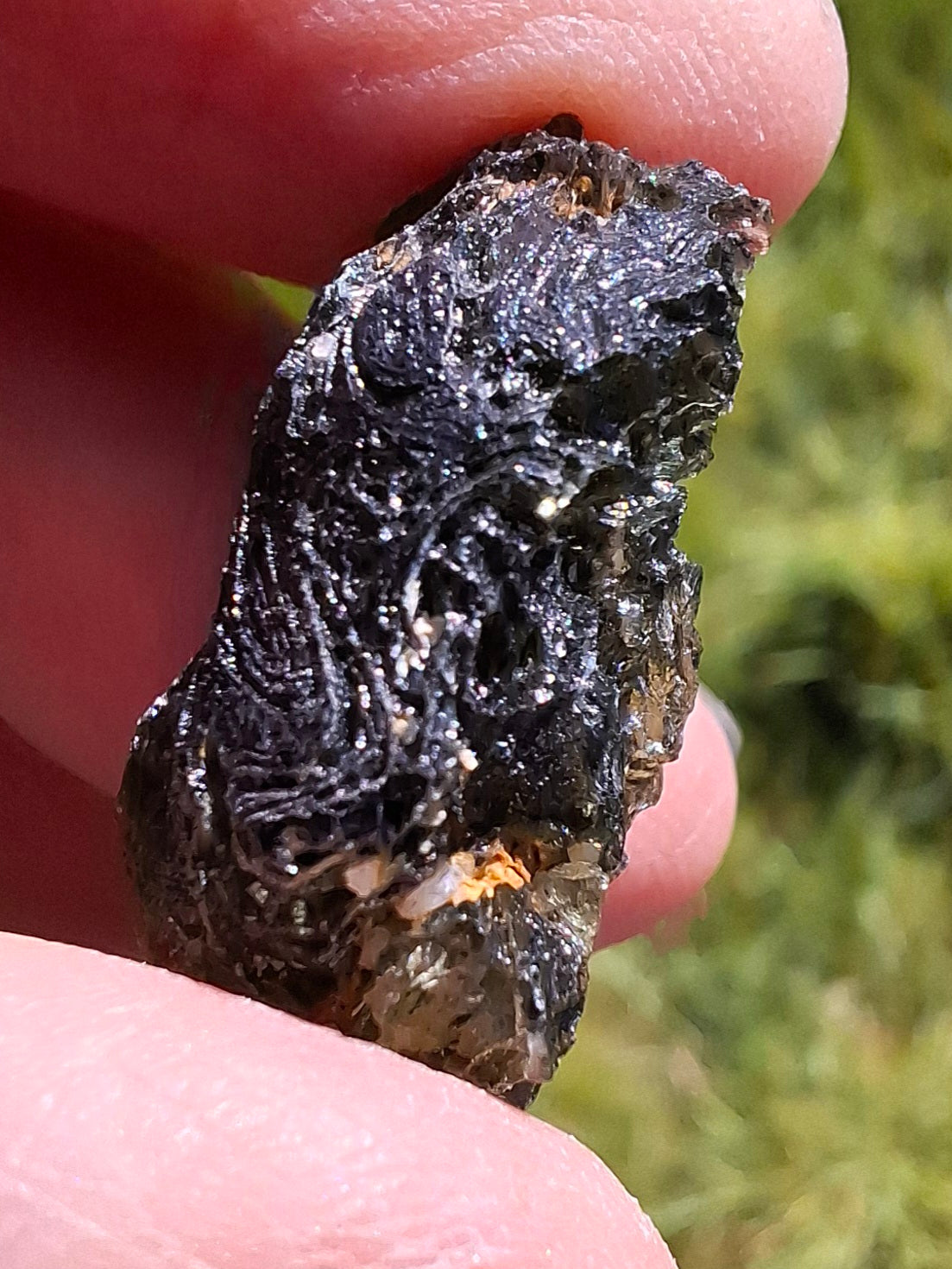 Moldavite Piece, NESMEN, 5.46g, Tektite (Ref: 1373)