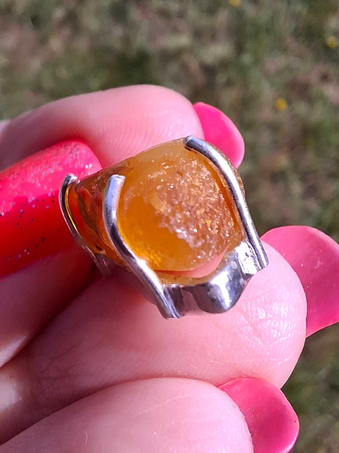 Baltic Amber Pendant, 925 Silver, Fossil (Ref: AP4)