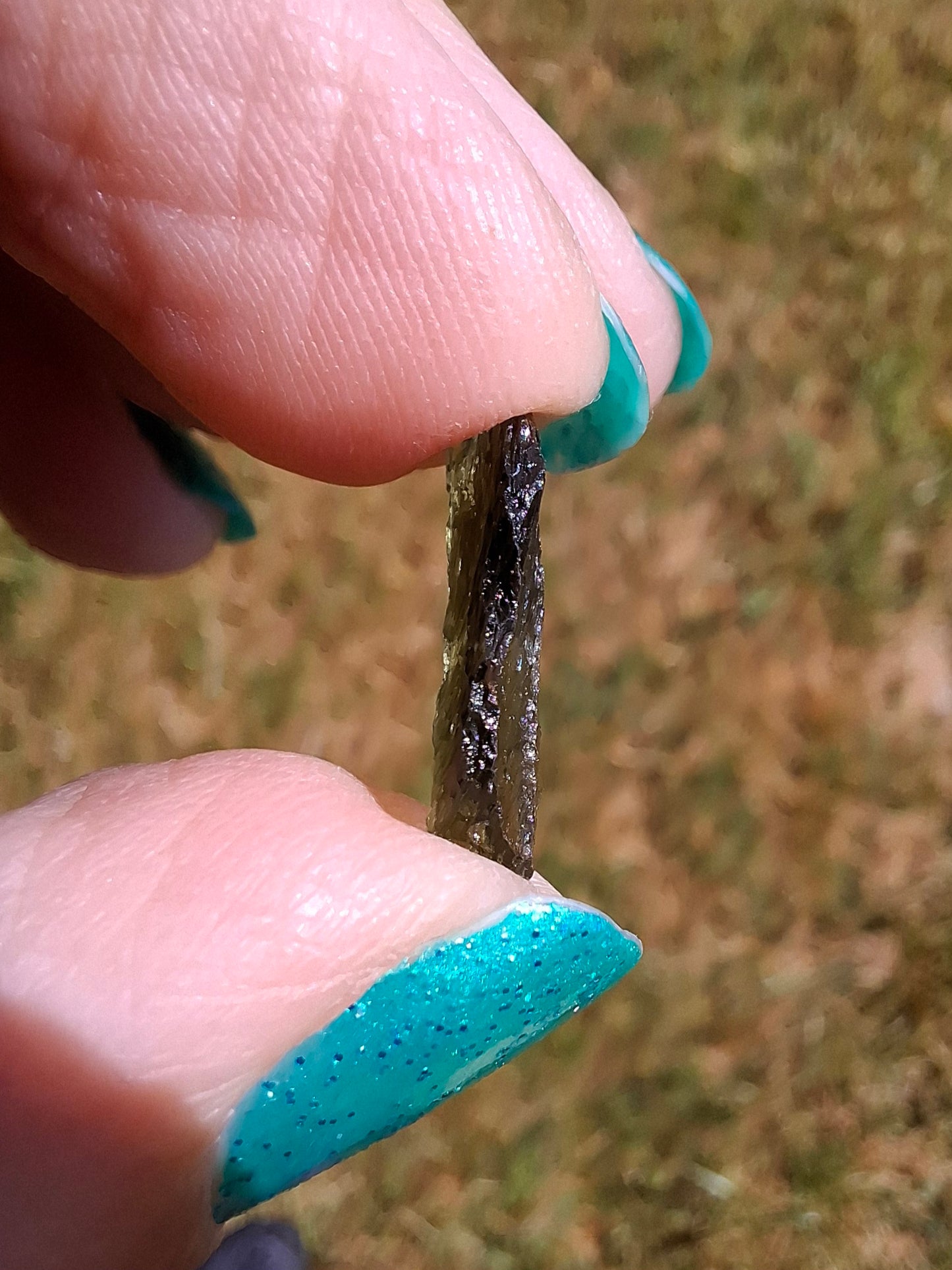 Moldavite Piece, 0.44g, Tektite (Ref: 1420)