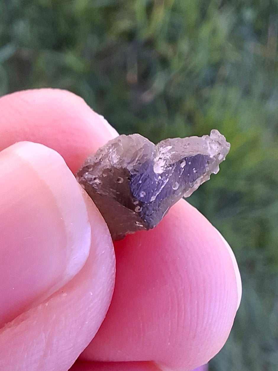 DRILLED, Moldavite Piece, 0.80g, Tektite (Ref: D24)