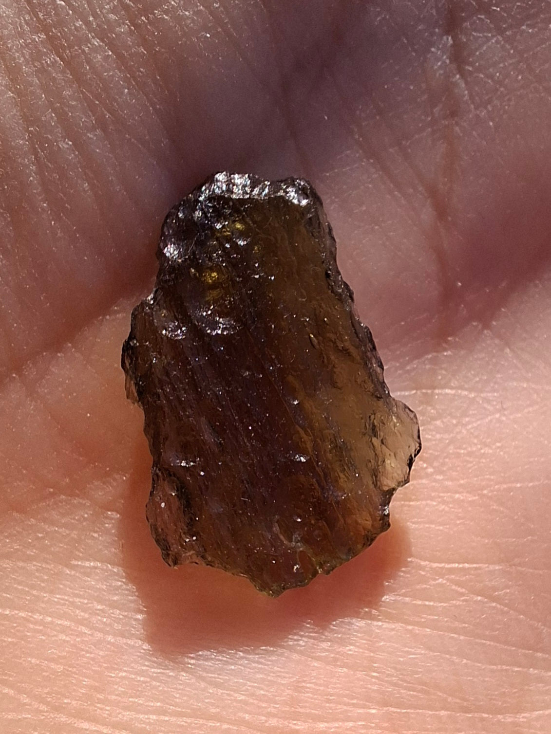 Moldavite Piece, 0.74g, Tektite (Ref: 1378)