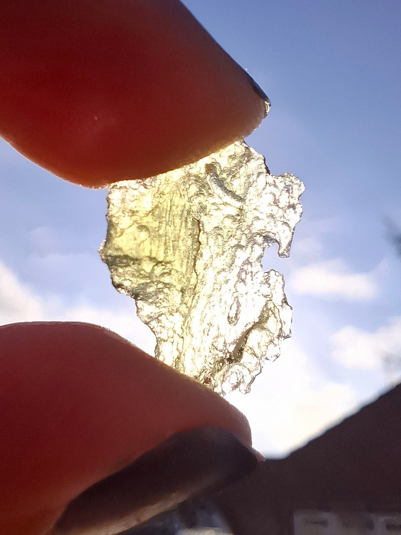 Moldavite Piece, 0.80g, Tektite (Ref: 1397)