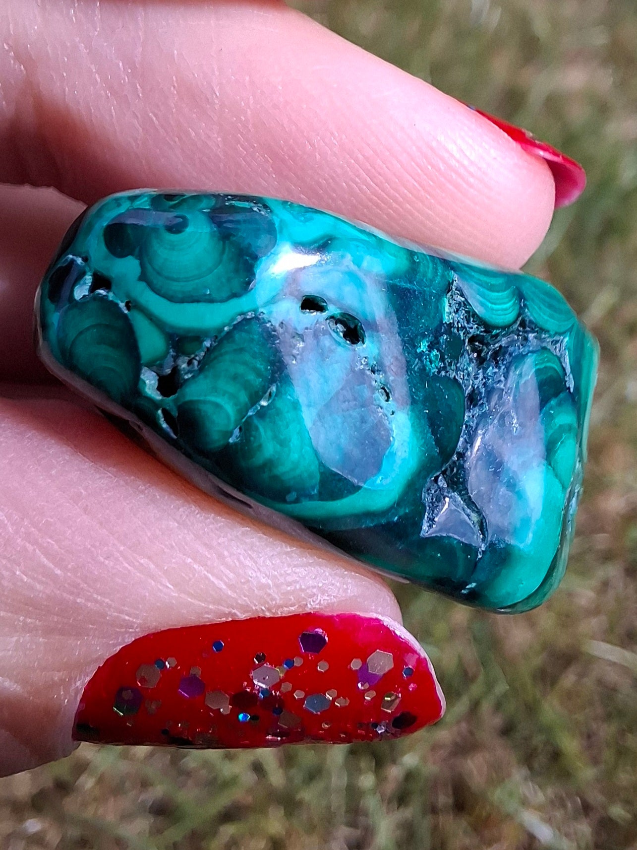 Malachite, Tumble Stone, Crystal (Ref: T157)